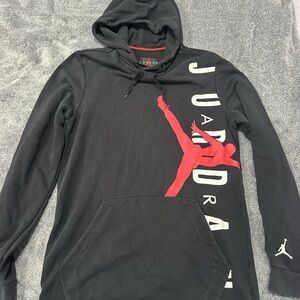 Jordan Men's Black Hoodie with Red Jumpman Graphic